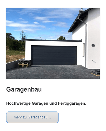 Garagenbau für  Neckarzimmern - Hornberg, Steinbach und Stockbronn
