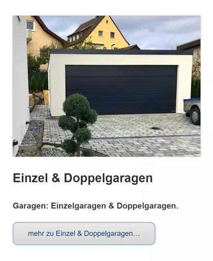 Einzelgaragen Doppelgaragen 